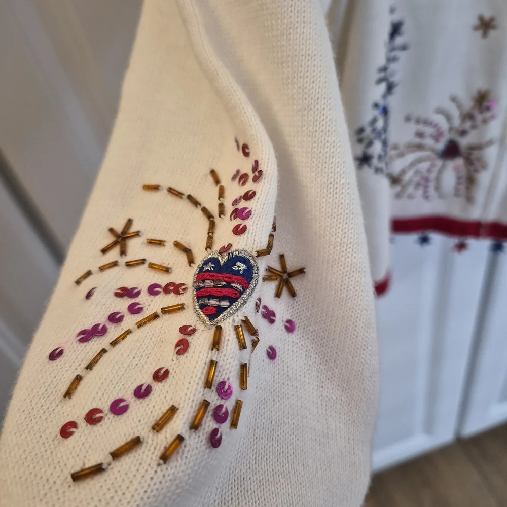 Festive Fireworks Cardigan Sweater - Picture 4 of 11